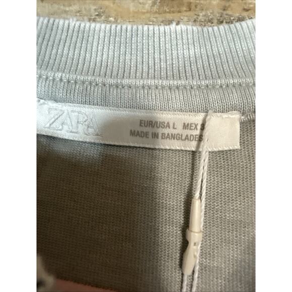 Zara Paris Tee T-Shirt, Large, Grey - Picture 3 of 4